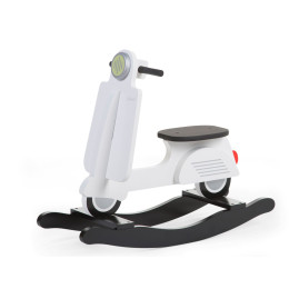 Childhome - Scooter - Wit - Houten schommelpaard