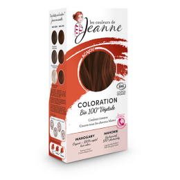 100 % bio & plantaardige kleuring - mahonie - 2x50 g - Les couleurs de Jeanne