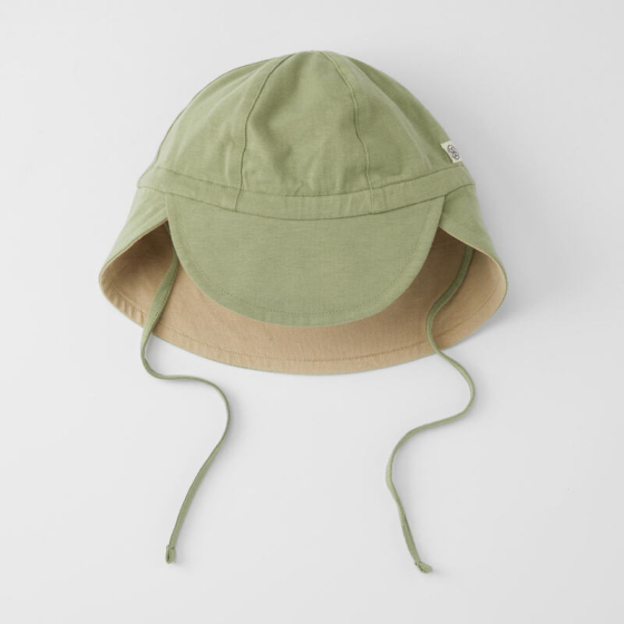 Omkeerbare zonnehoed - Olive green/Sandy beach - Cloby