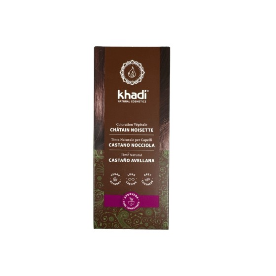 Permanente haarkleuring op basis van planten - hazelnoot bruin - 100 g Permanente haarkleuring op basis van planten - hazelnoot bruin - 100 g