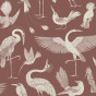 Katie Scott behangpapier - Birds - Dusty Red