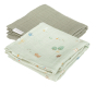 Swaddle doeken set hydrofiel 70 x 70 Little Farm / Olive