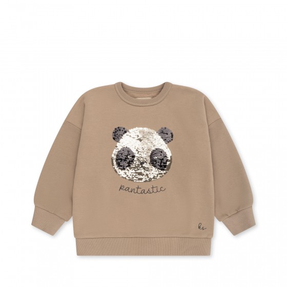 Lou pailletten sweat shirt - Oxford Tan - Konges Sløjd A/S