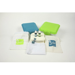 Set wasbare billendoekjes Wit katoen Terry All in One + 1 EO Lavendel en Kamille + 1 EO Teatree