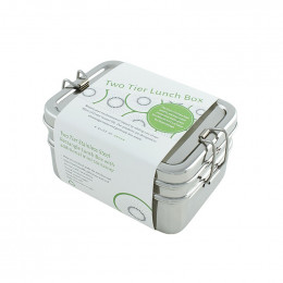 Inox doos met twee lagen en mini doosje - 900 ml
