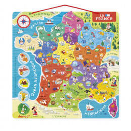 Magnetische puzzelkaart 'Frankrijk' - vanaf 7 jaar