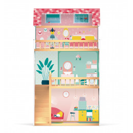 Houten poppenhuis Happy Day vanaf 3 jaar