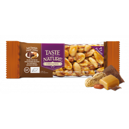 100% biologische reep - Dark chocolate Peanut caramel 1 x 40 g