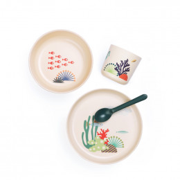 Eetset voor kids in bio-afbreekbare bamboevezels - Visjes