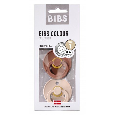 Set van 2 tutjes - natuurrubber - woodchuck en blush Set van 2 tutjes - natuurrubber - woodchuck en blush