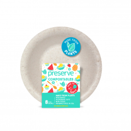 Assiette végétale compostable - 10 cm de diamètre - Lot de 8 - Verte