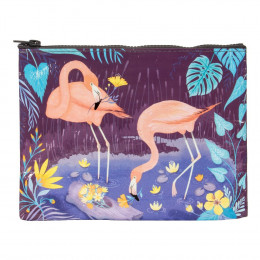 Tasje van gerecycled materiaal - Flamingo