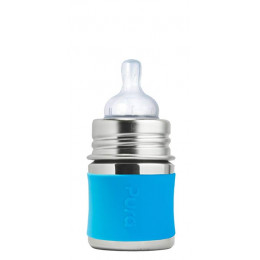 Korte siliconen hoes voor 150 ml RVS flesje Pura - Turqoise