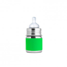 Korte siliconen hoes voor 150 ml RVS flesje Pura - Groen