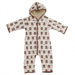 Gevoerde onesie met capuchon - Eskimo - Spice