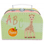 Koffer van herbruikbare compotzakjes + accessoires - Sophie de giraf