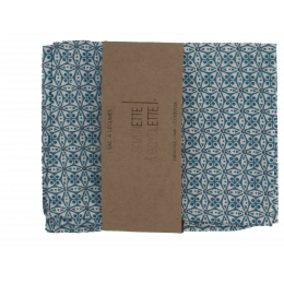 Groentezak - 31 x 39 cm - Blauwe bloemen
