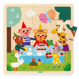 Houten puzzel - Happy