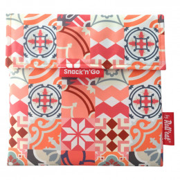 Afwasbaar en herbruikbaar snackzakje - Snack'n'Go - Patchwork Orange