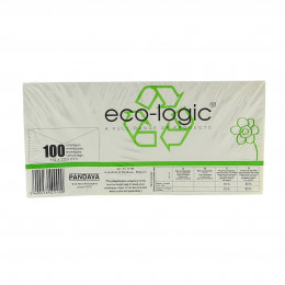 Venster enveloppen uit gerecycleerd papier - 114 x 229 mm - 100 stuks