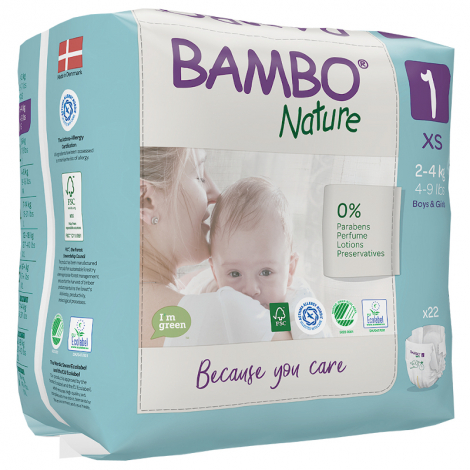 Bambo - Eco luiers - New Born 2-4kg - 22 stuks - Sebio