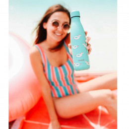 Bouteille nomade isotherme - 500 ml - Tropical jaune