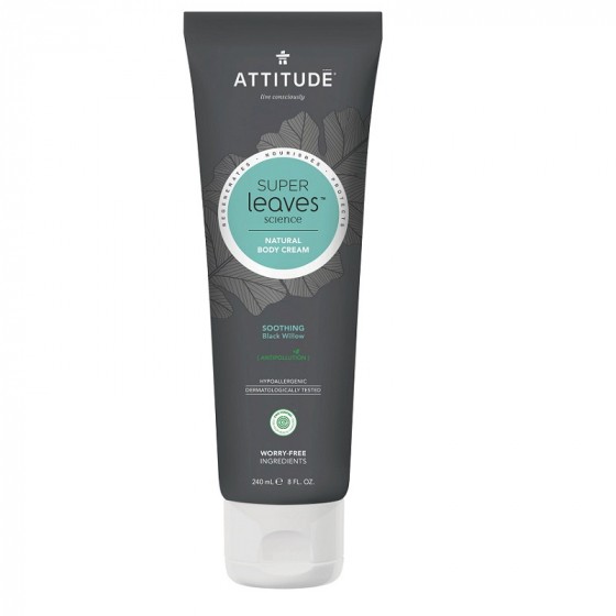 Crème hypoallergénique pour le corps - apaisante au saule noir - Super Leaves - 240 ml Crème hypoallergénique pour le corps - apaisante au saule noir - Super Leaves - 240 ml