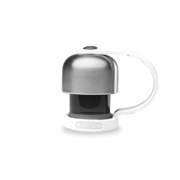 Bouchon avec attache silicone pour gourde Qwetch inox isotherme 260 et 500 ml - Blanc