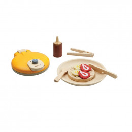 Houten wafel set