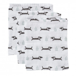 Set van 3 washandjes Dachsy