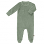 Pyjama velours met voetjes Forest green