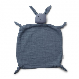 Agnete knuffeldoekje - Rabbit blue wave