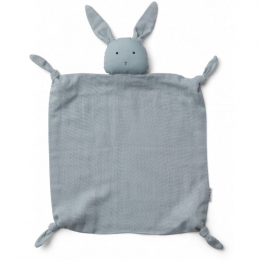 Agnete knuffeldoekje Rabbit - sea blue