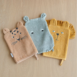 Set van 3 Sylvester washandjes - Safari mix