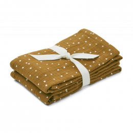Set van 2 Lewis tetradoeken - Confetti olive