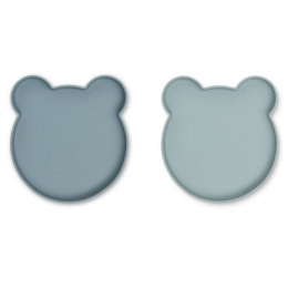 Set van 2 Marty borden - Mr bear blue mix
