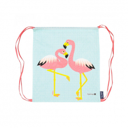 Sac d'activités enfant en coton BIO - Flamants roses