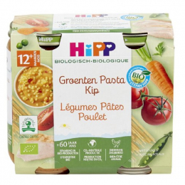 Groenten pasta kip Bio vanaf 12 maanden 2 x 250 g