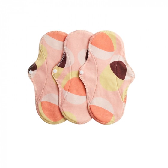 3 serviettes lavables - coton BIO - REGULAR - Pink Hoop 3 serviettes lavables - coton BIO - REGULAR - Pink Hoop