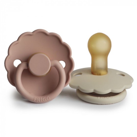 Set van 2 latex tutjes Daisy - Blush/cream