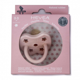 Tétine orthodontique en caoutchouc - Fleurs - 0-3 mois - Baby blue