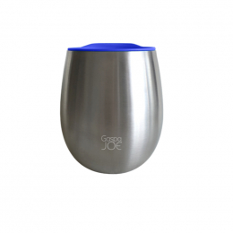 Gobelet isotherme Cosy Inox Gravé - Couvercle bleu - 250 ml
