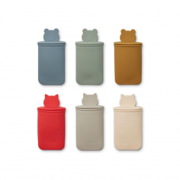 Malik mini ijslolly vormpjes - 6-Pack - Classic & apple red multi mix