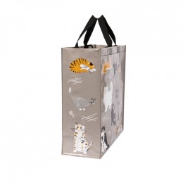 Grote shopper bag in gerecycled materiaal - Cats