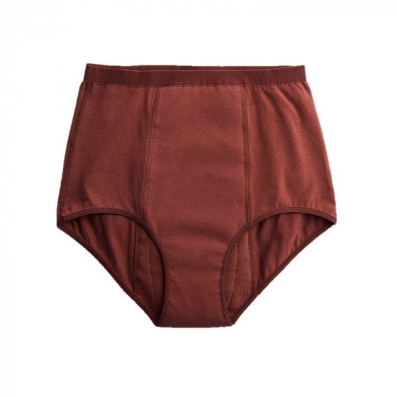 Menstruatiebroekje hipster hoge taille - Heavy flow - Brown Menstruatiebroekje hipster hoge taille - Heavy flow - Brown