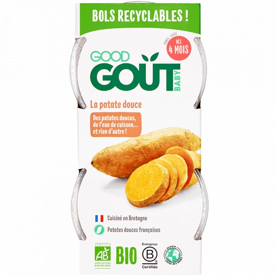 Zoete aardappel 2 x 120g - Vanaf 4 maanden Zoete aardappel 2 x 120g - Vanaf 4 maanden
