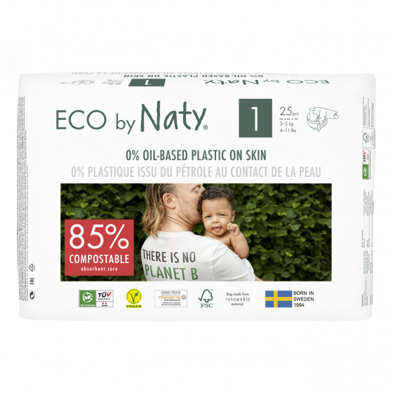 Eco luiers - Maat 1 2-5kg - 25 stuks