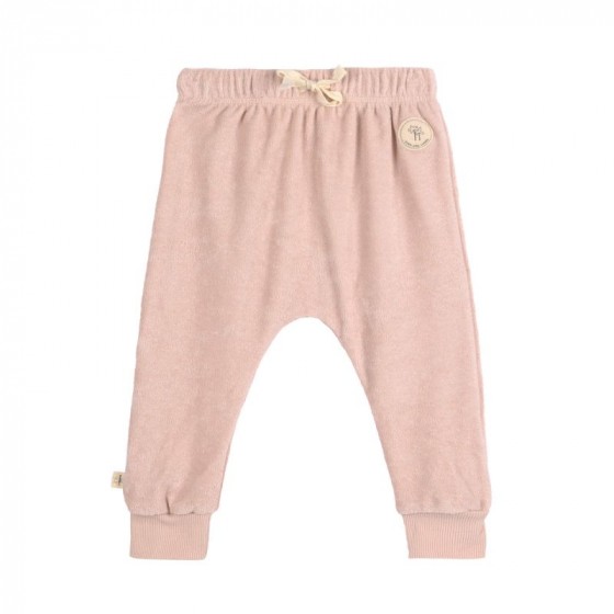Broek in terry badstof - Powder pink Broek in terry badstof - Powder pink