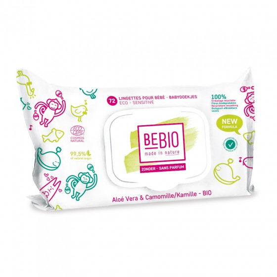 Ecologische babydoekjes - zonder parfum - 72 stuks Ecologische babydoekjes - zonder parfum - 72 stuks