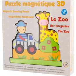 Magnetische houten 3D-puzzel de Dierentuin Vanaf 10 maanden